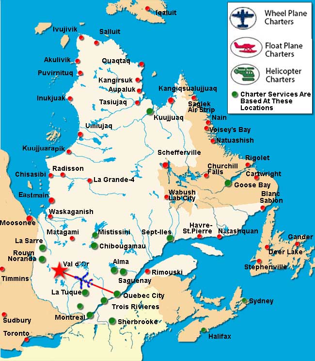 Quebec City Charter Flights